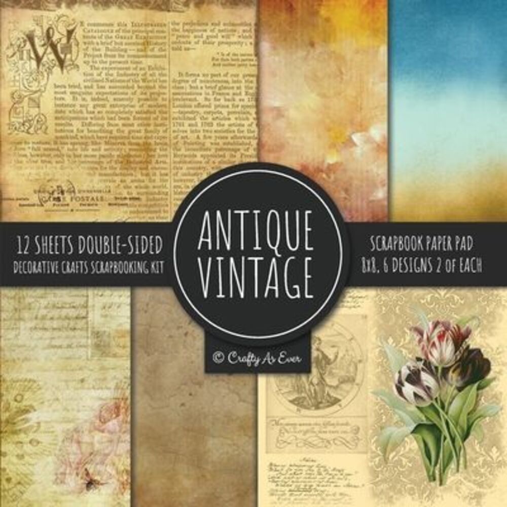 Antique Vintage Scrapbook Paper Pad 8x8 Decorative Scrapbooking Kit Collection f
